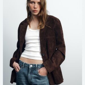 Studio Works Brown and Black Blazers Professional Tailored Fit